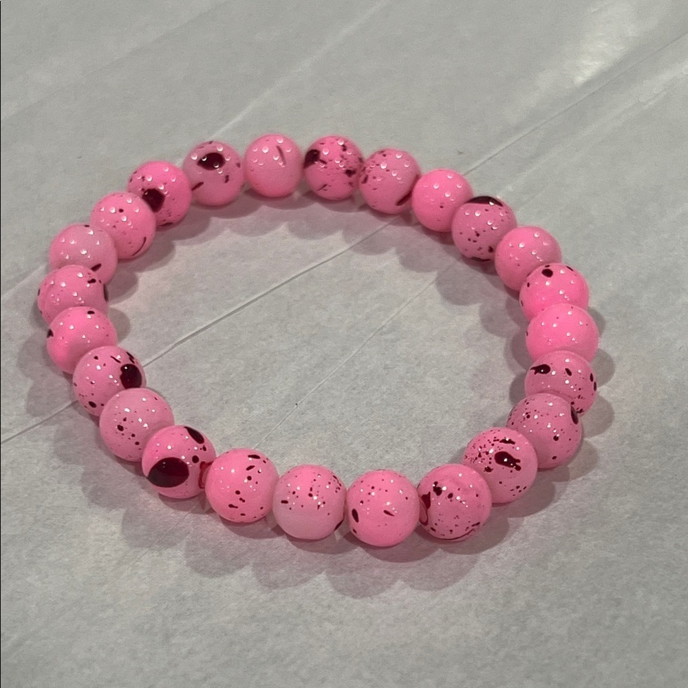 Chic Pink Speckled Bracelet